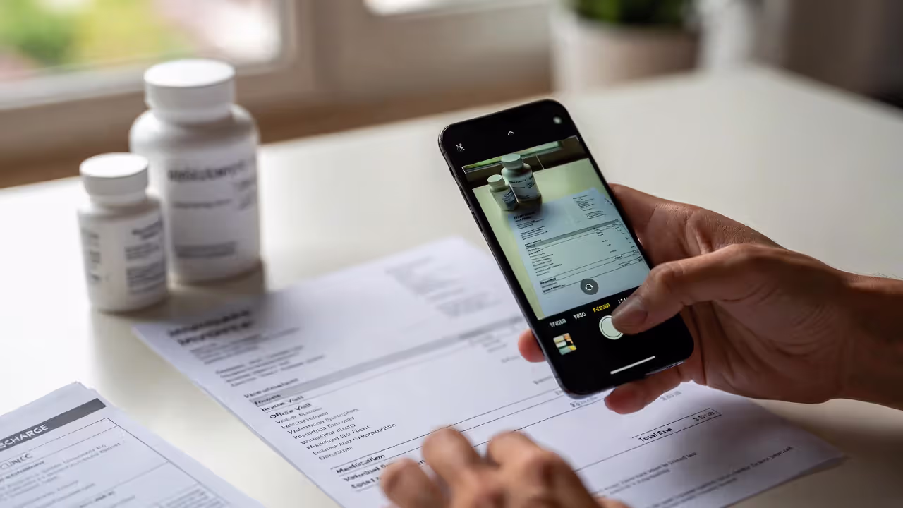 Photograph invoices immediately for faster claim submission.