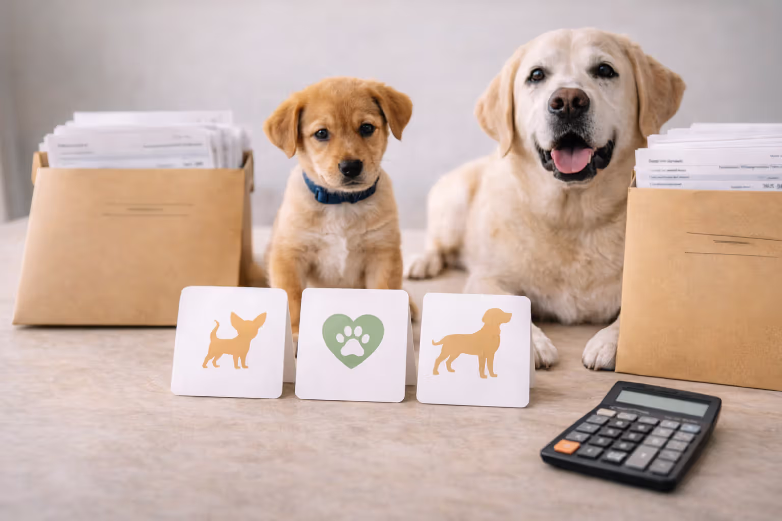 Puppy and senior dog comparison illustrating age-driven premium differences